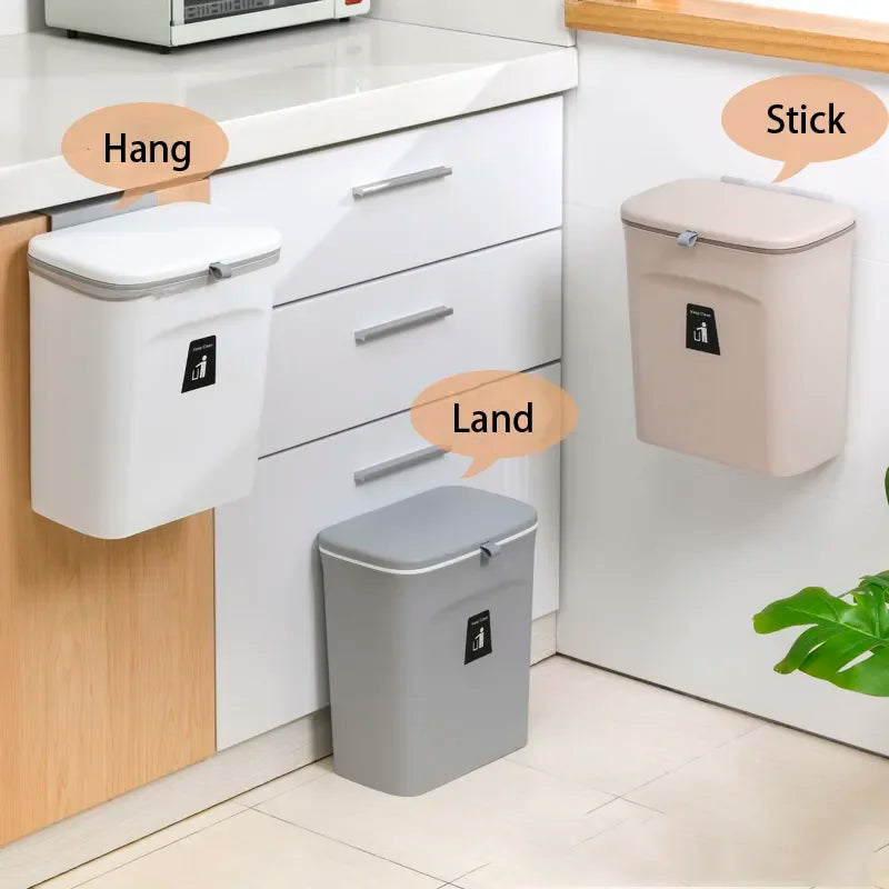 Kitchen Hanging Trash Can For Kitchen Cabinet Door Wall