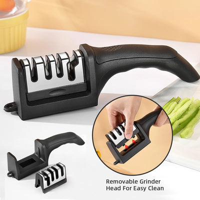 Kitchen 3-Segment Knife Sharpener Household Multi-Functional